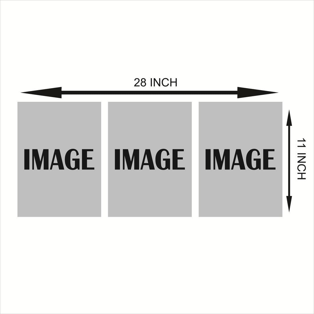 3D Arabic Wall Art 3Pcs Set of Wooden Frames