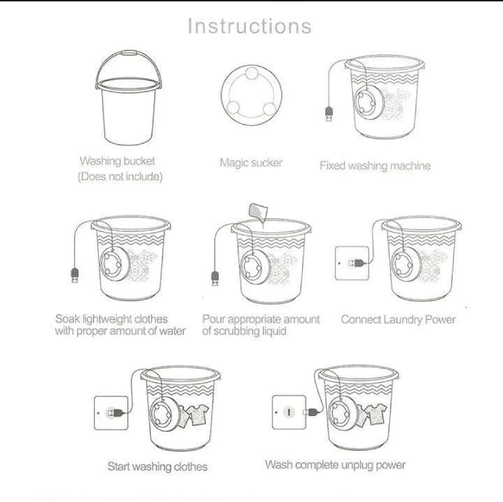 Mini Washing Machine Turbine Washer