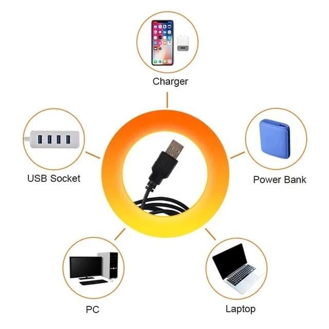 Rechargeable Multicolor Sunset Lamp With Flexible Neck