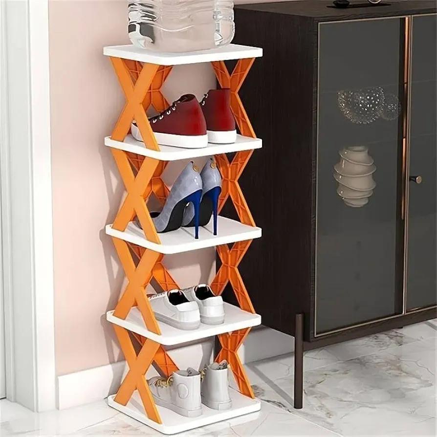 Multicolor Foldable Shoe Rack For Home Entryway