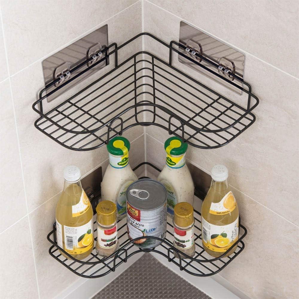 Black Corner Shelf For Bathroom Storage
