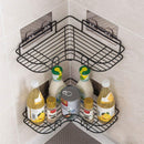 Black Corner Shelf For Bathroom Storage