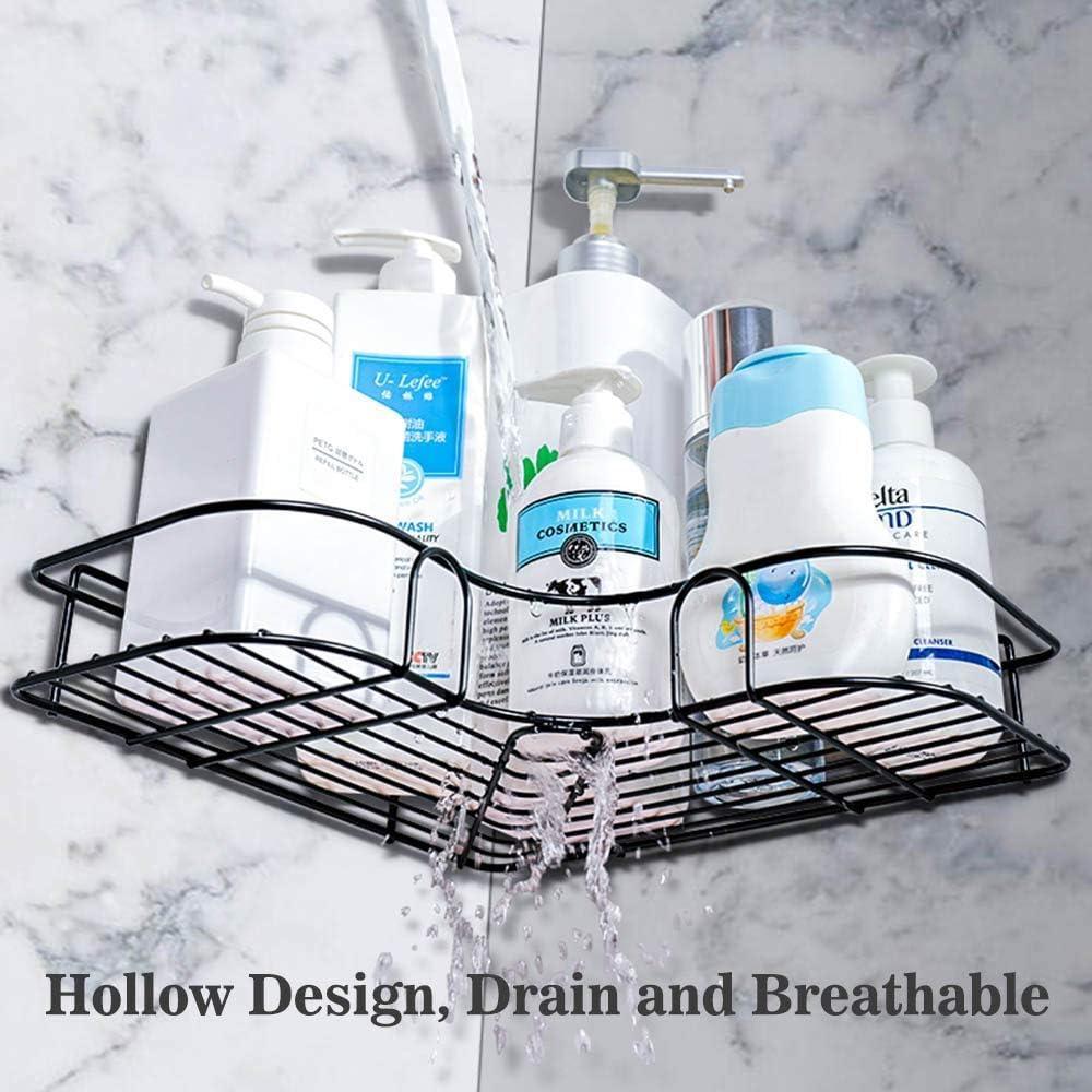 Black Corner Shelf For Bathroom Storage