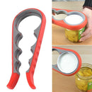 4-in-1 Red Bottle Jar Opener ABS Plastic