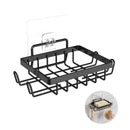 Black Iron Soap Basket For Bathroom  Wall Mount