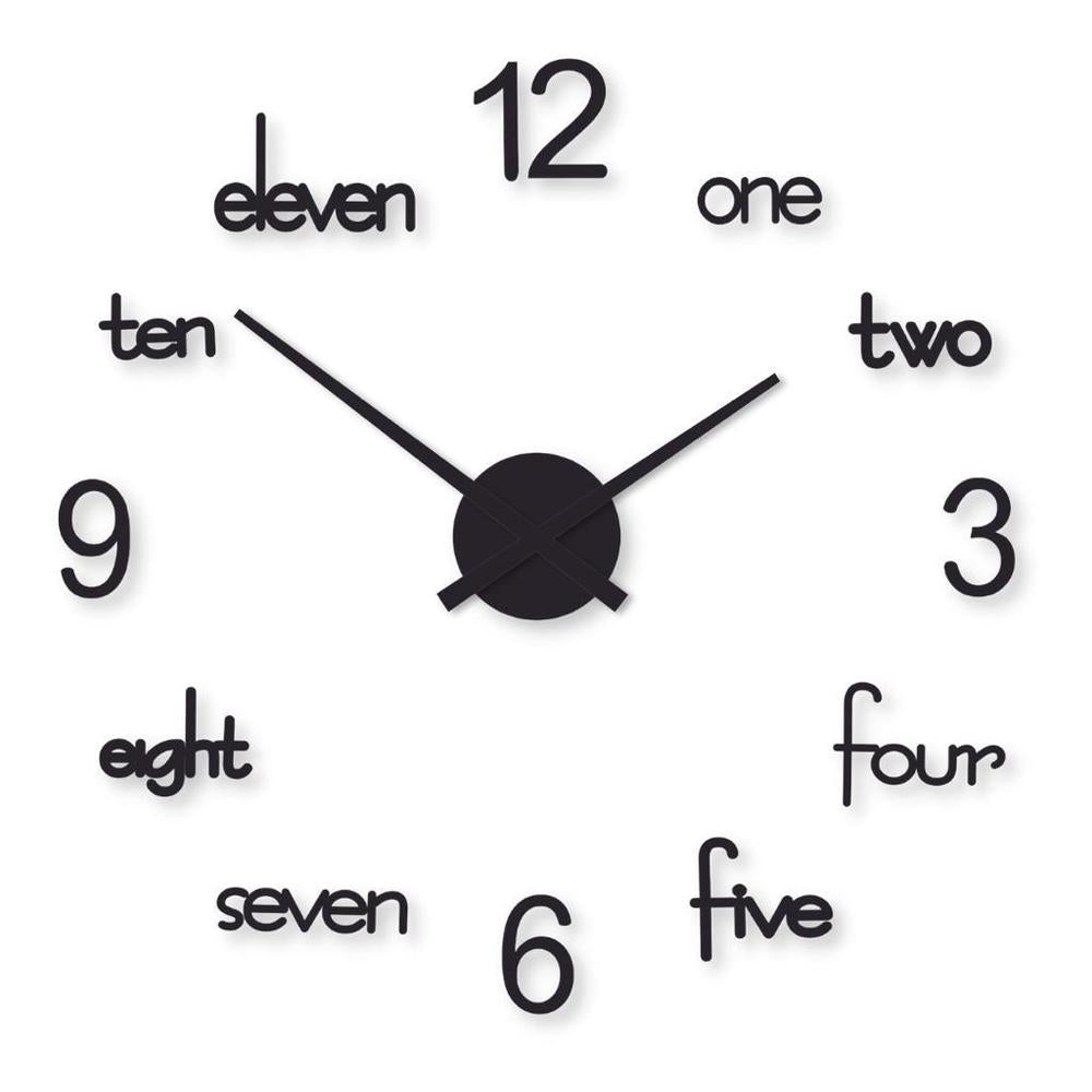 Modern Wall Clock 24×24 Black Minimalist Design