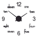 Modern Wall Clock 24×24 Black Minimalist Design