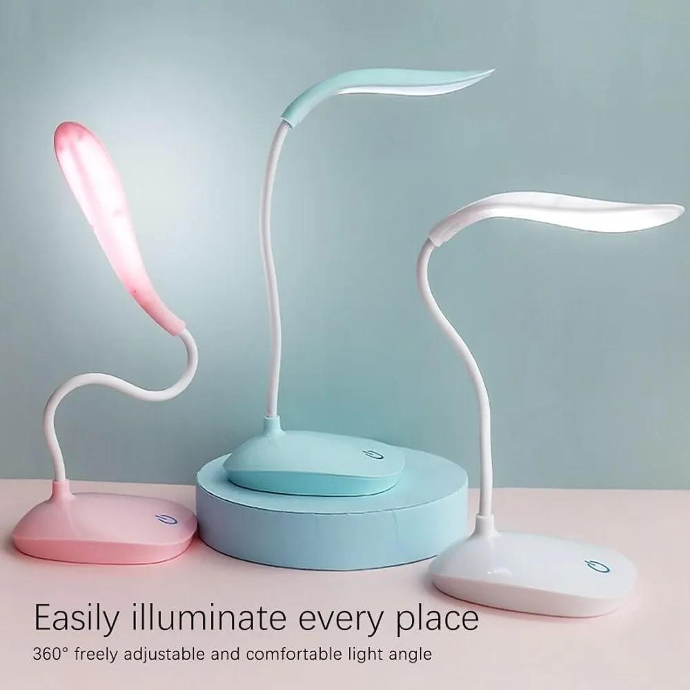 Rechargeable White LED Desk Lamp for Home & Office