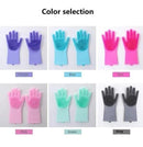 Pink Silicone Kitchen Gloves For Safe Cleaning