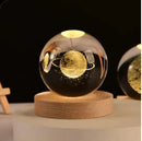3D Crystal Ball Lamp With Golden Glow & USB Rechargeable