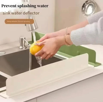 Green Silicon Sink Splash Guard for Kitchen & Bathroom