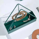 Triangle Mosquito Coil Stand Black Metal Home Decor