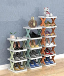 Multicolor Foldable Shoe Rack For Home Entryway