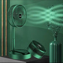 Portable Rechargeable Fan Green 3-Speed Foldable