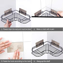 Black Corner Shelf For Bathroom Storage