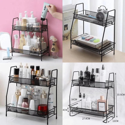 Black Iron Storage Stands 4pcs Durable Arrange