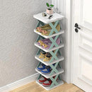 Multicolor Foldable Shoe Rack For Home Entryway