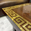 Golden Greek Key Wall Mirror 6Pcs Modern Decor