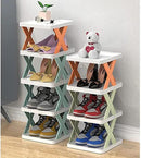 Multicolor Foldable Shoe Rack For Home Entryway