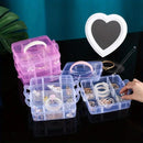 3 Layer Jewellery Box Clear Plastic Organizer