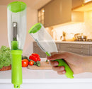Green Bottle Peeler With Container For Vegetables