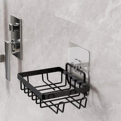 Black Iron Soap Basket For Bathroom  Wall Mount