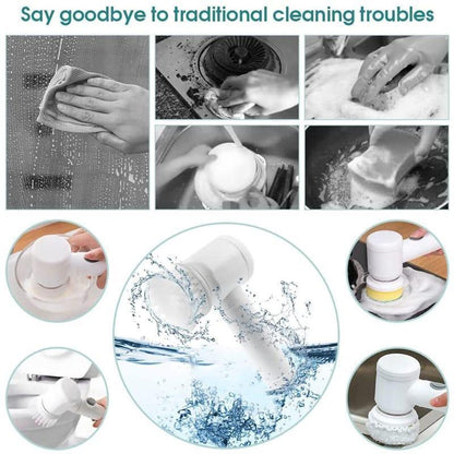 Electric Dust Cleaning Brush White Plastic 1Pc