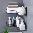 Black Corner Shelf For Bathroom Storage