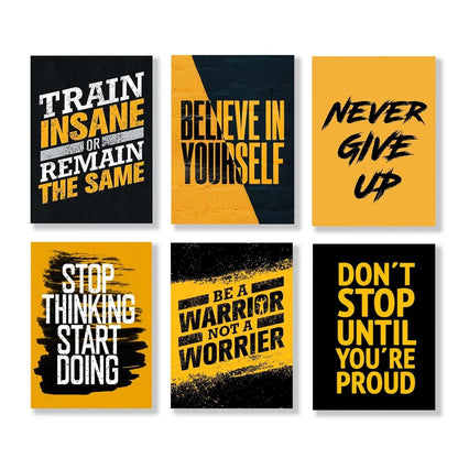 Alphabet's Wall Art 8×11 Inch Motivational Decor Set of 6