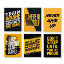 Alphabet's Wall Art 8×11 Inch Motivational Decor Set of 6