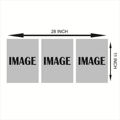 3D Calligraphy Wall Art Set Of 3 Wooden Frames