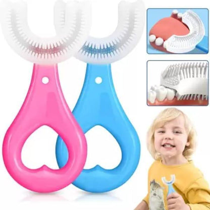 Silicone U-Shaped Toothbrush For Kids Pack Of 10