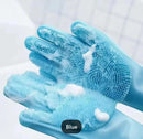 Pink Silicone Kitchen Gloves For Safe Cleaning