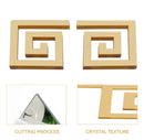 Golden Greek Key Wall Mirror 6Pcs Modern Decor
