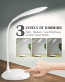 Rechargeable White LED Desk Lamp for Home & Office