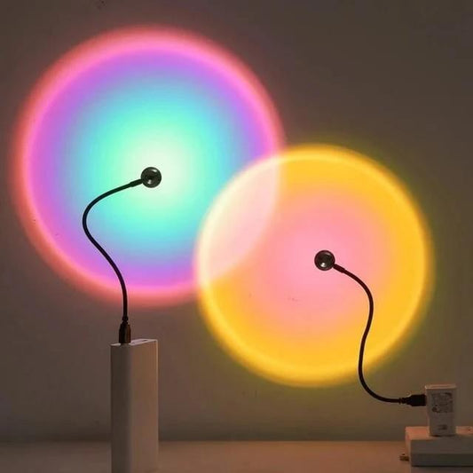 Rechargeable Multicolor Sunset Lamp With Flexible Neck