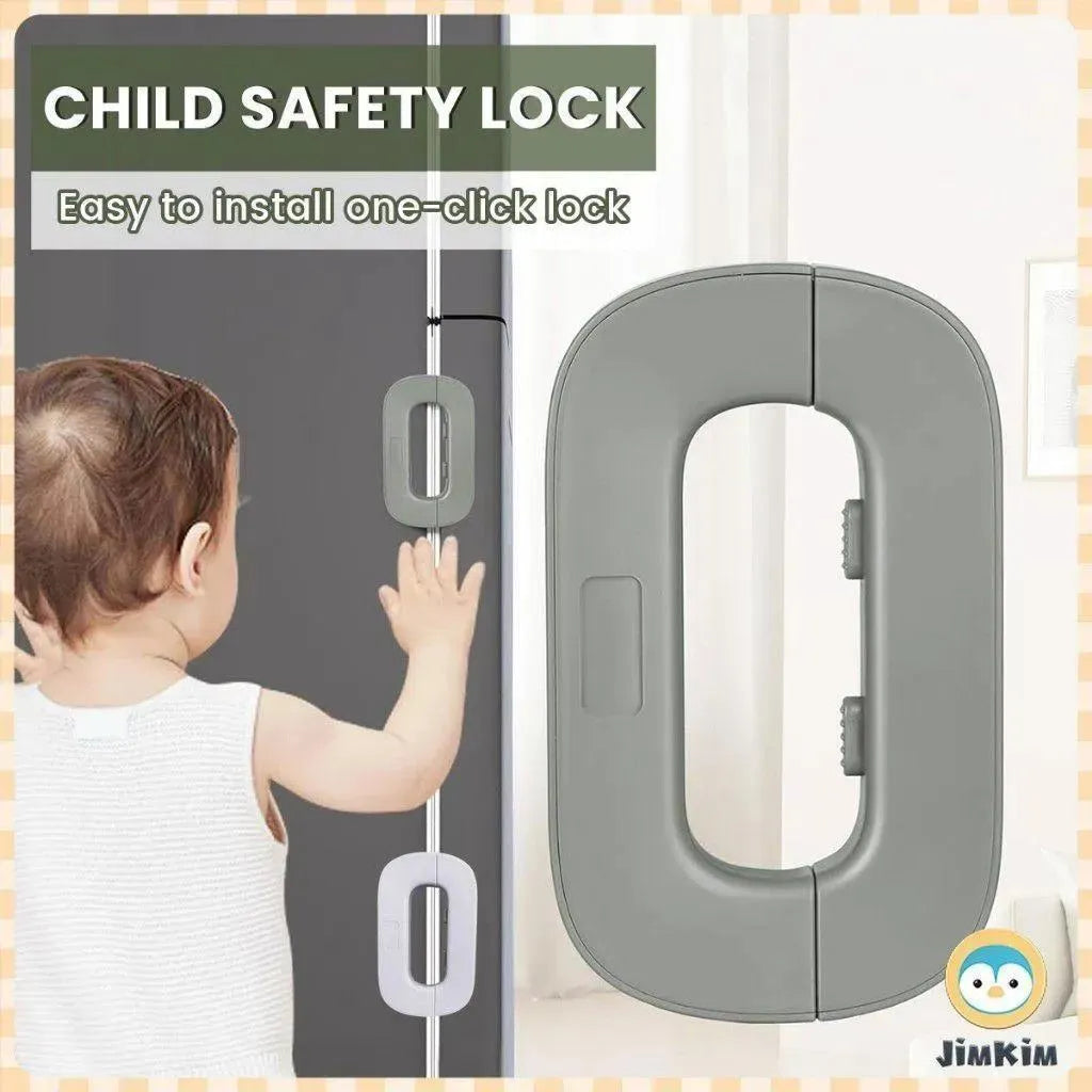 Fridge Door Lock With One-Hand Operation & Key