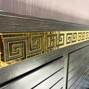 Golden Greek Key Wall Mirror 6Pcs Modern Decor