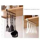 Stainless Steel Kitchen Hanger Black White 6 Hooks